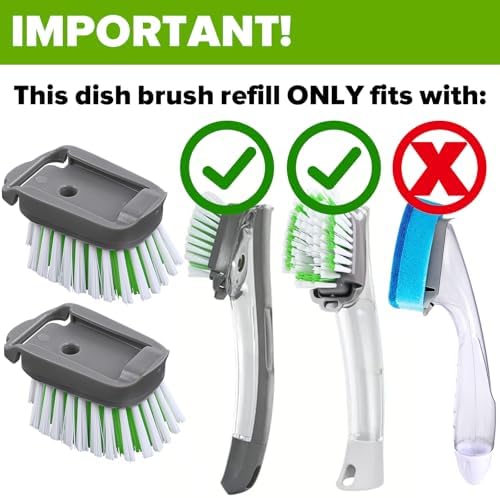 Dishwand Brush Refill for Scotch-Brite Dishwand, 4 Pack