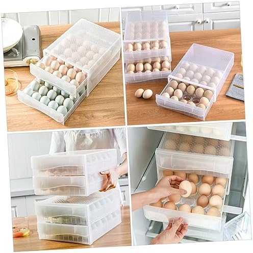 Egg Holder Fridge Egg Box Drawer Design Easy to Carry Sturdy Lid