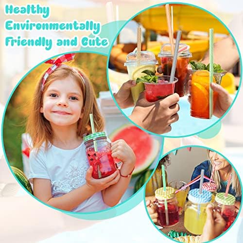Meanplan 4 Sets Reusable Travel Straws, Silicone Travel Straws for