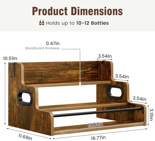 YOUDENOVA Coffee Syrup Organizer, 3-Tier Syrup Rack