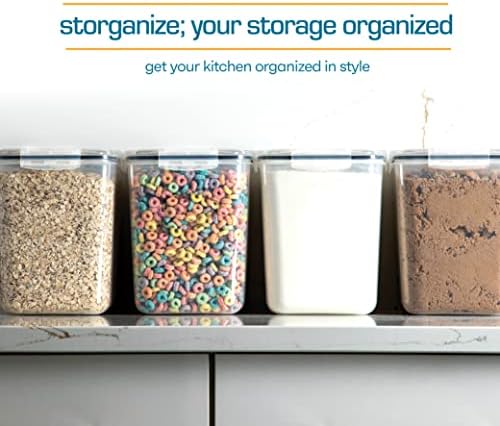 Storeganize Flour Sugar Storage Containers, 5.3L, 4pk