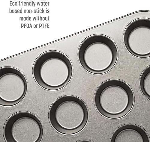 Goodful Nonstick Muffin Pan Set, Heavy Duty Carbon Steel with Quick
