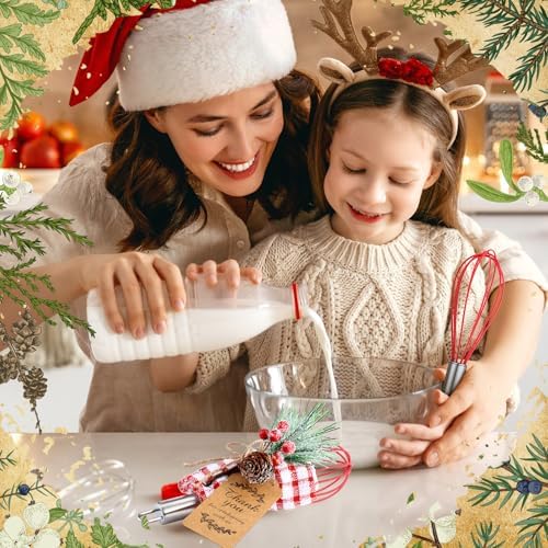 FoldTier 12 Sets 8 Inches Christmas Whisk Baking Supplies Gifts Sets