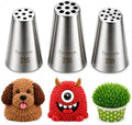 3 Pcs Grass Piping Nozzles, Seamless Grass Piping Tips, DIY Piping