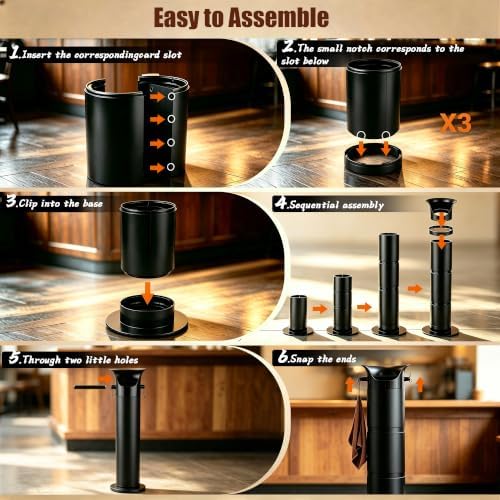 Espresso Knock Box for Coffee Grounds, Detachable Coffee Knock Box