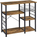 Yaheetech 4-Tier Bakers Rack, Rustic Brown