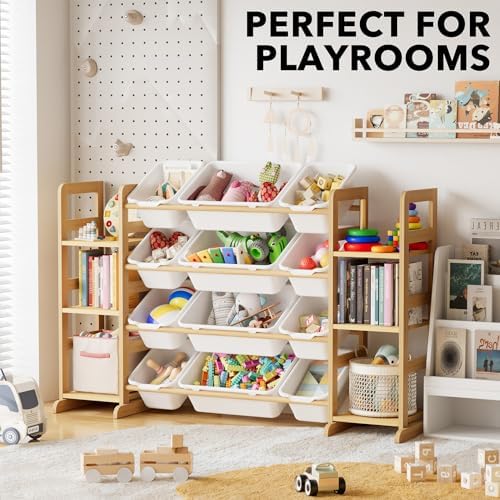 SpaceAid Toy Storage Organizer, 6 Shelves and 12 Bins