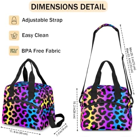 Pardick Leopard Insulated Lunch Bag for Women