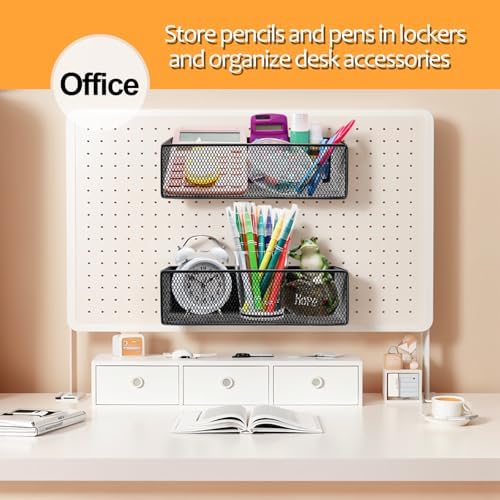 WUWEOT 2-Pack Magnetic Basket Fridge Organizers