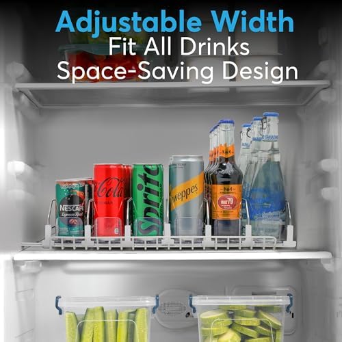 Dwella Drink Organizer for Fridge, 3-Tier Can Dispenser