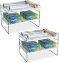 YAN & HIN 2 Pack Expandable Cabinet Organizer Shelf, 3-Tier Kitchen