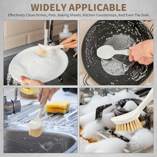 DEBETOOL 4-Pack Dish Brush with Scrubber