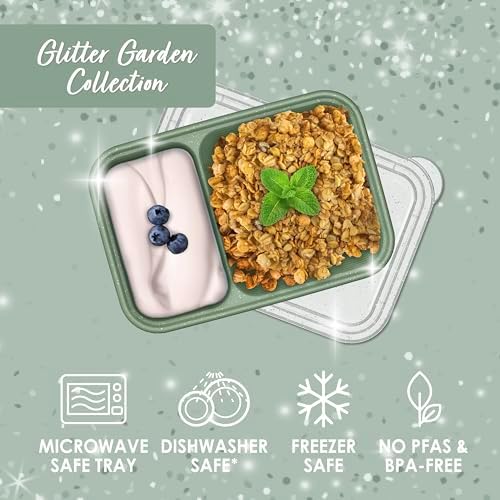 Bentgo Prep - 2-Compartment Snack Containers with Lids - Reusable