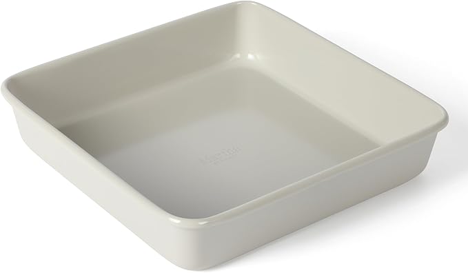Martha Stewart Gallen 9 Inch Square Nonstick Carbon Steel Cake Pan – Cool Grey by MarthaStewart