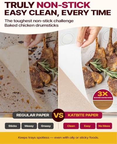 Katbite 12x16 Inch Macaron Parchment Paper Sheets 100PCS, Non-Stick