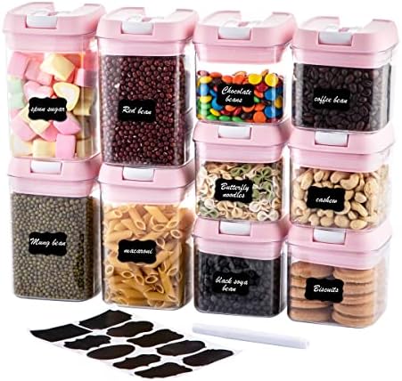 U-QE Airtight Food Storage Container Set-10 Piece Plastic Cereal
