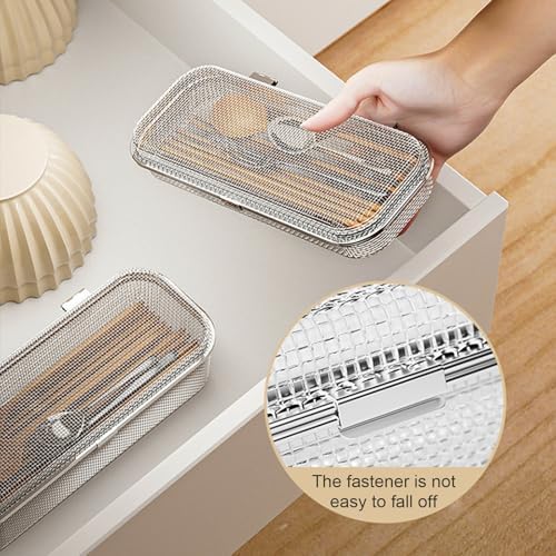 Stainless Steel Utensil Basket For Kitchen Dishwasher Safe Drying Rack