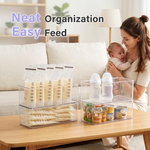 Hudgan Breastmilk Storage Containers, 4 Pack
