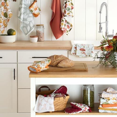 Martha Stewart Woodland Harvest Jacquard Leaves Kitchen Towel 2-Pack