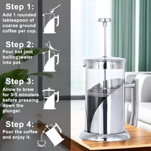 SOTECH Stainless Steel French Press, 1L