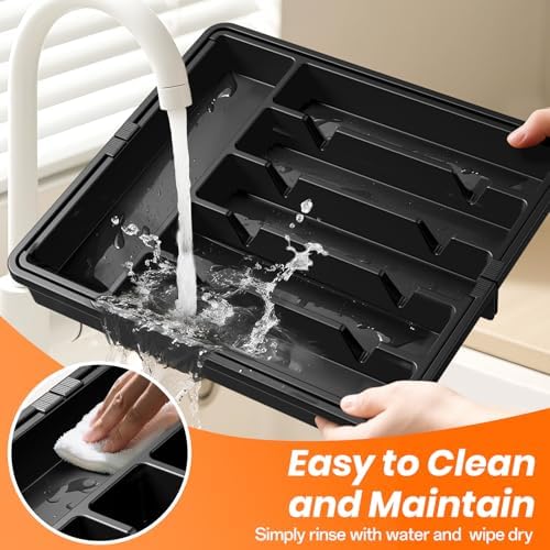 RoomHacks Large Silverware Organizer,Expandable Utensil Drawer