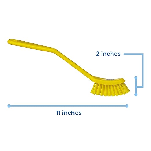 Vikan - Fine Dish Brush - Heavy-Duty, Slip-Resistant Cleaning Brush, - Image 4