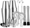 Mwellewm Cocktail Shaker Set, Boston Shakers, Bartending Drink Shaker