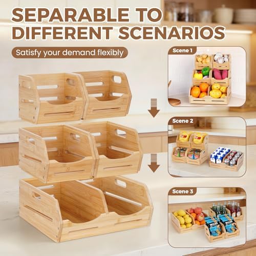 3-Tier Pantry Organizers and Storage Bins for Kitchen Countertop