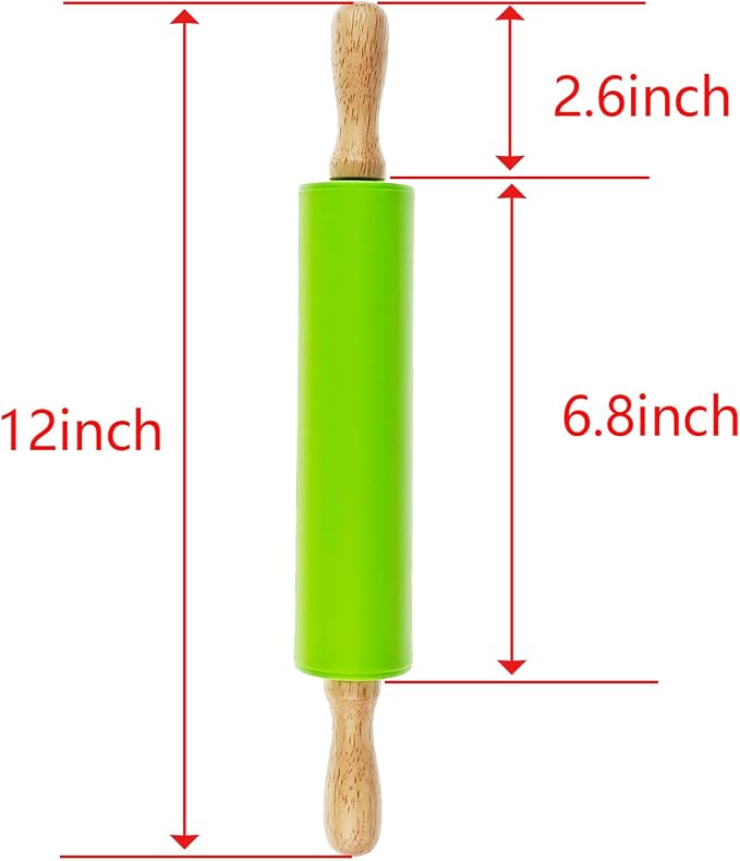6 Pack Small Rolling Pin for Kids, Kids Rolling Pin for Home Kitchen - Image 2