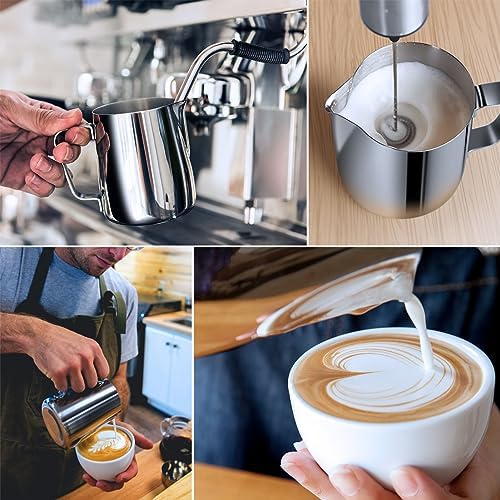 Adorever Milk Frothing Pitcher, 16oz 480ml Milk Frother Cup Stainless
