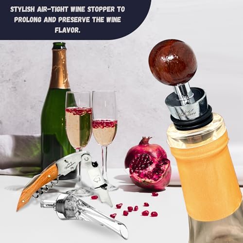 A&A Wonders Wine Accessories Set, Featuring 3 in-1 Multifunctional