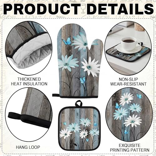 10 Pack Kitchen Decor and Accessories Set, Floral Rustic