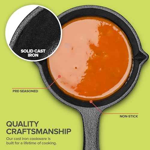 Modern Innovations Cast Iron Melting Pot for Grill Cooking, Basting Pot, Saucepan, Simmer Sauce and Butter, Small Pot, Mini Bowl for Sauces