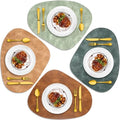 ADRIMER Oval Placemats Set of 4, 4 Colors, Heat Resistant 13x17