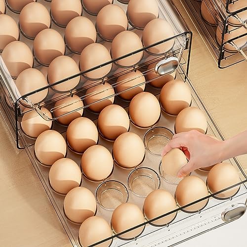 60-Egg Organizer for Refrigerator, Clear