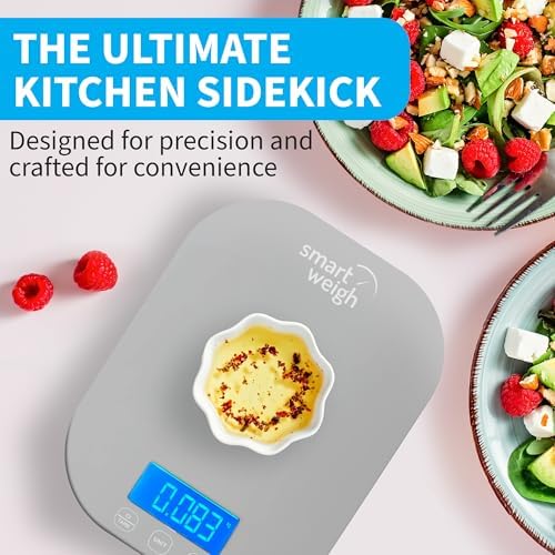Smart Weigh Gray Digital Food & Kitchen Scale, Calorie Tracking for