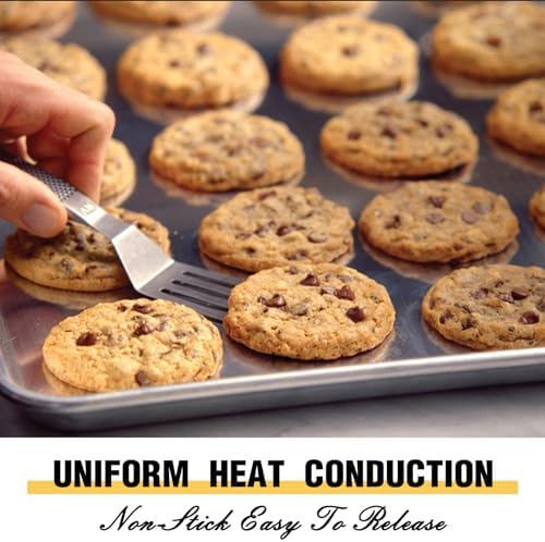 Commercial Quality Baking Sheet Pan Set, Natural Aluminum Cookie