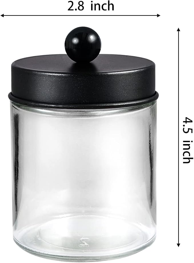 3 Pack Apothecary Jar Canisters Bathroom Vanity Organizer - Image 4