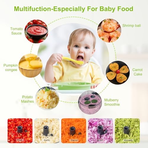 Manual Food Processor & Vegetable Chopper, Hand Pull String Garlic