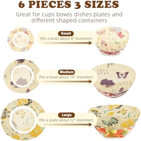Reusable Beeswax Bowl Covers for Bread Proofing & Food Storage