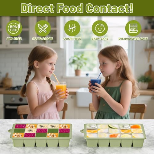 Silicone Ice Cube Tray 3 Pack - EASY RELEASE ice cube tray with lid