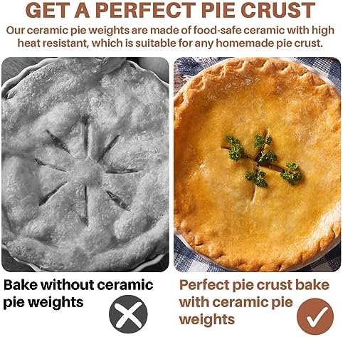Sukh 1.94LB Pie Weights for Baking - Reusable Ceramic Pie Crust