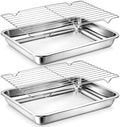 Quarter Baking Sheet Pan with Cooling Rack Set (2 Pans + 2 Racks)