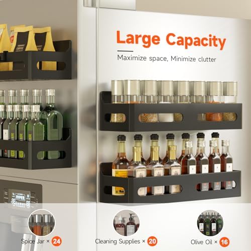 Sevenblue 6-Pack Magnetic Spice Rack for Refrigerator