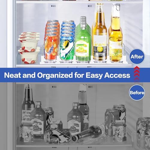 Drink Organizer for Mini Fridge, Holds 16 Cans