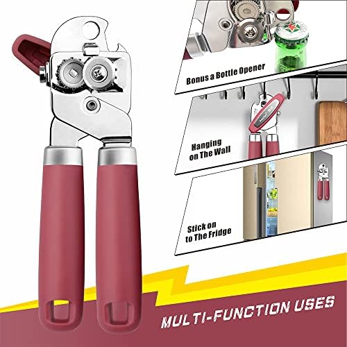 PrinChef Can Opener Manual, Can Tin Bottle Opener with Magnet