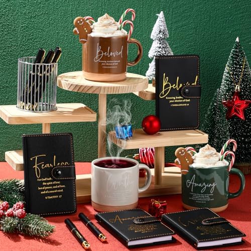 Potchen 18 Pcs Christian Church Gift 13oz Coffee Mug Journal Pen