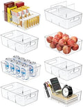 Mpotmiy 8-Pack Pantry Organizers and Storage, Clear Fridge Organizer