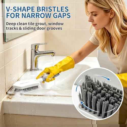 3PCS Scrub Brush Set for Shower Cleaning