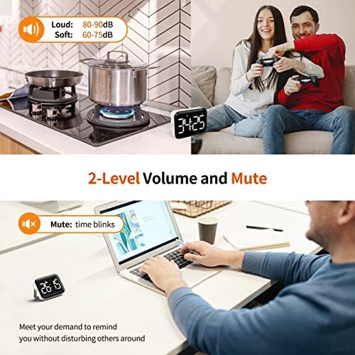 Digital Kitchen Timer, Magnetic Large Display